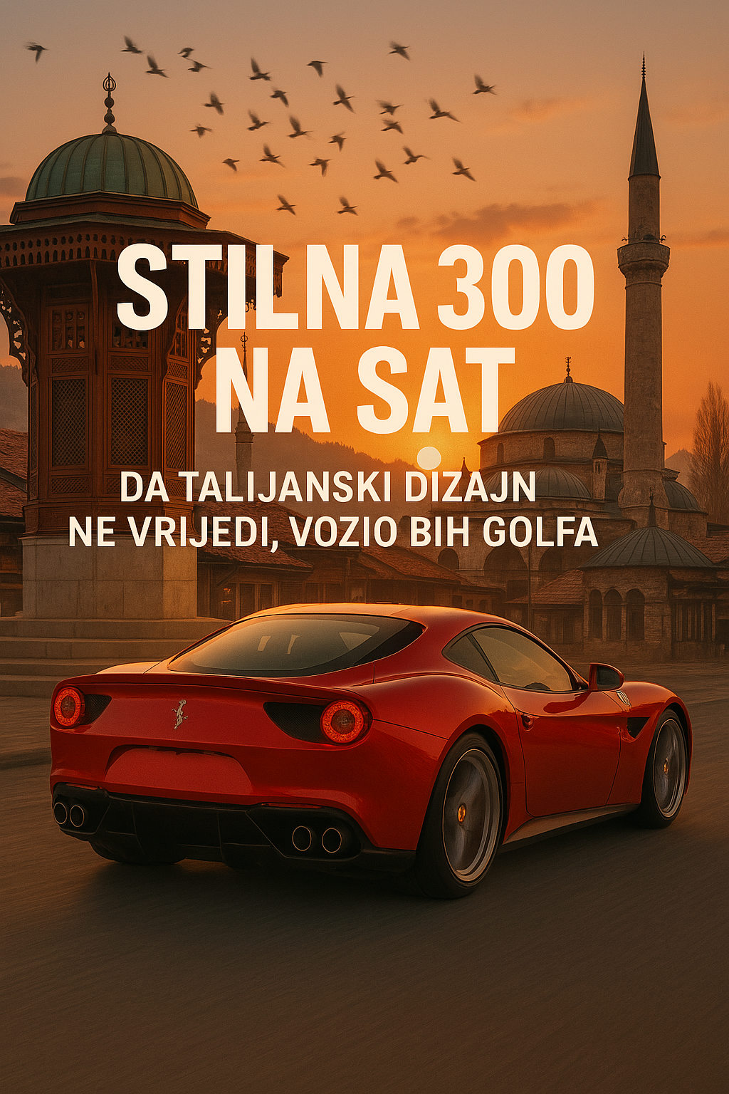 Da Vinci je maštao o letenju, ali bi danas sanjao 300 na sat u crvenom Ferrariju